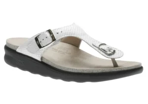 Sanibel White Snake Thong Sandal