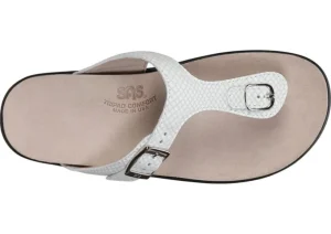 Sanibel White Snake Thong Sandal