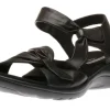 Saylie Moon Black Leather Sandal