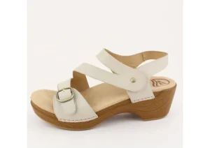 Shari Ivory Leather Sandal