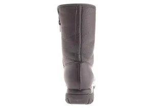Shield Black Leather Mid-Calf Winter Boot