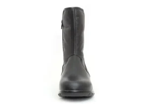 Shield Black Leather Mid-Calf Winter Boot