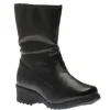Side Zipper Grip Black Vegan Winter Boot