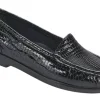 Simplify Black Croc Slip On Loafer