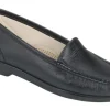 Simplify Black Leather Slip On Loafer