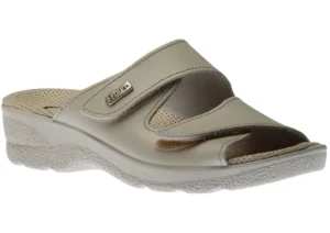 Slide 2 Avori Beige Double Strap Slide Wedge Sandal
