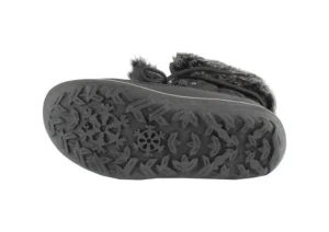Snowflake Black Lace-up Winter Boot
