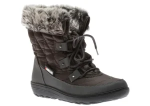 Snowflake Grey Lace-Up Winter Boot