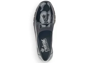 Softlack Black Patent Tassel Slip-On Loafer