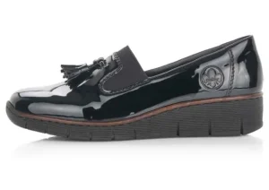 Softlack Black Patent Tassel Slip-On Loafer