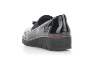 Softlack Black Patent Tassel Slip-On Loafer
