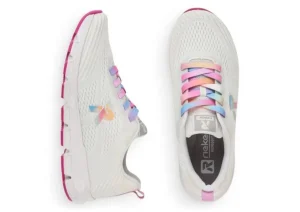 Sportec10 White Rainbow Lace-Up Sneaker