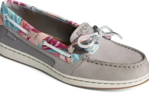 Starfish Coral Floral Grey Multicolour Boat Shoe