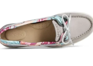 Starfish Coral Floral Grey Multicolour Boat Shoe