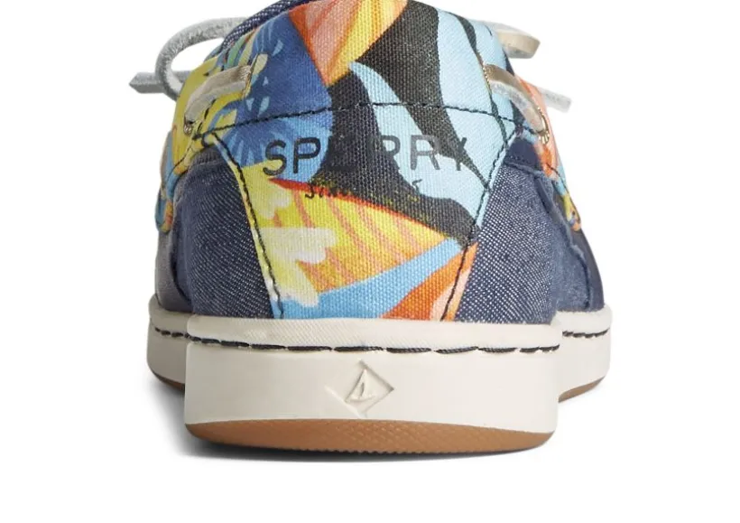 starfish_coral_floral_nav_3.webp Starfish Coral Floral Navy Multicolour Boat Shoe