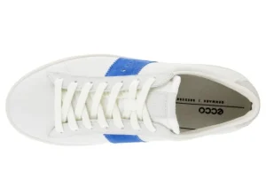 Street Lite White Regatta Blue Stripe Lace-Up Sneaker