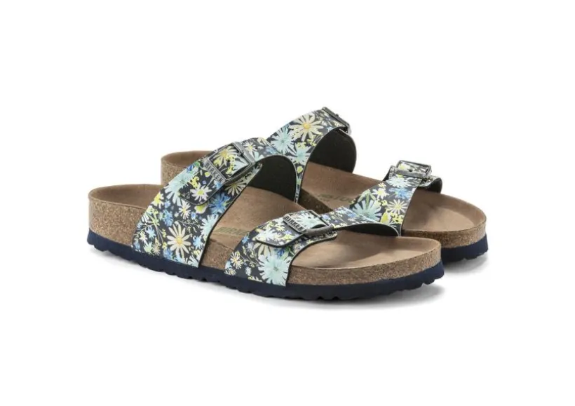 sydney_vegan_birkoflor_su_3.webp Sydney Vegan Birko-Flor Summer Floral Blue Double Strap Slide Sandal