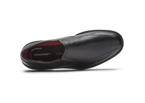 Tanner Black Leather Slip-On Dress Shoe