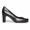 Total Motion Black Leather Heel Dress Pump