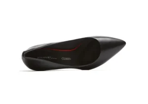 Total Motion Black Leather Pointed Toe Heel Dress Pump
