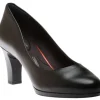 Total Motion Leah Black Leather Dress Pump