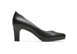 Total Motion Leah Black Leather Dress Pump