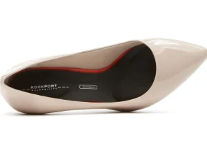 Total Motion 75mm Warm Taupe Patent Pointed Toe Heel