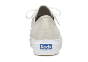 Triple Kick Silver Lace-Up Platform Tennis Sneaker
