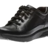 Trustride Waterproof Black Leather Lace-Up Sneaker