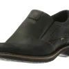 Turn Black Leather Gore-Tex Waterproof Slip-On Shoe