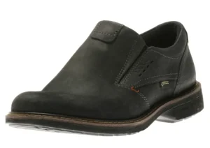 Turn Black Leather Gore-Tex Waterproof Slip-On Shoe