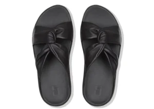 Twiss Black Leather Slide Sandal