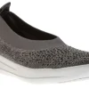 Uberknit Ballerina Crystal Charcoal / Dusty Grey Slip-On Flat