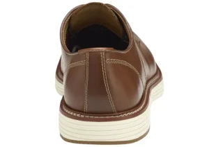 Upton Tan Brown Leather Plain Toe Derby Dress Shoe