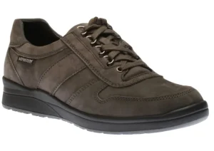 Valerian Graphite Nubuck Leather Lace-Up Walking Shoe