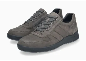 Valerian Graphite Nubuck Leather Lace-Up Walking Shoe