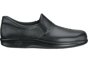 Viva Black Leather Slip-On Loafer
