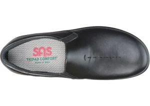 Viva Black Leather Slip-On Loafer