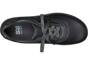 Walk Easy Black Leather Walking Shoe