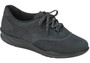 Walk Easy Nero Nubuck Leather Walking Shoe
