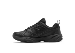 WID626K2 Slip-Resistant Black Leather Sneaker