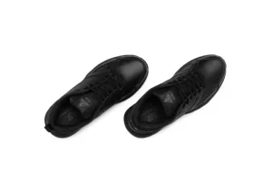 WID626K2 Slip-Resistant Black Leather Sneaker