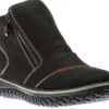 Wildebuk Black Double Zipper Ankle Boot