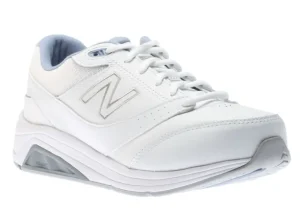 WW928WB3 White Leather Lace-Up Walking Shoe