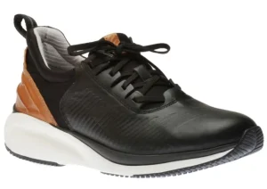 XC4 TR1-Luxe Hybrid Black Leather Lace-Up Sneaker