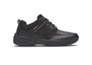 XCS Spruce Peak Black Waterproof Leather Lace-Up Walking Shoe