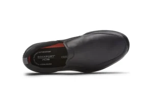 XCS Spruce Peak Black Waterproof Leather Slip-On Shoe
