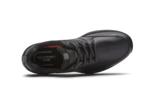 XCS Spruce Peak Black Waterproof Leather Lace-Up Walking Shoe