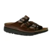 Zach Desert Brown Leather Slide Sandal