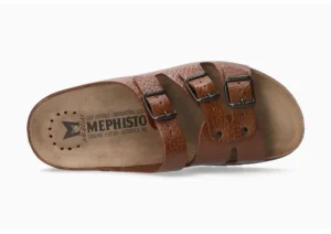 Zach Desert Brown Leather Slide Sandal